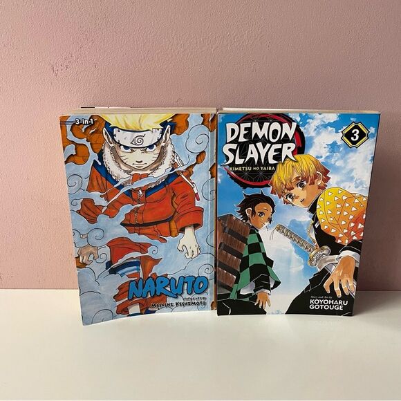 Naruto & Demon Slayer Paperback Books EUC - Picture 1 of 14